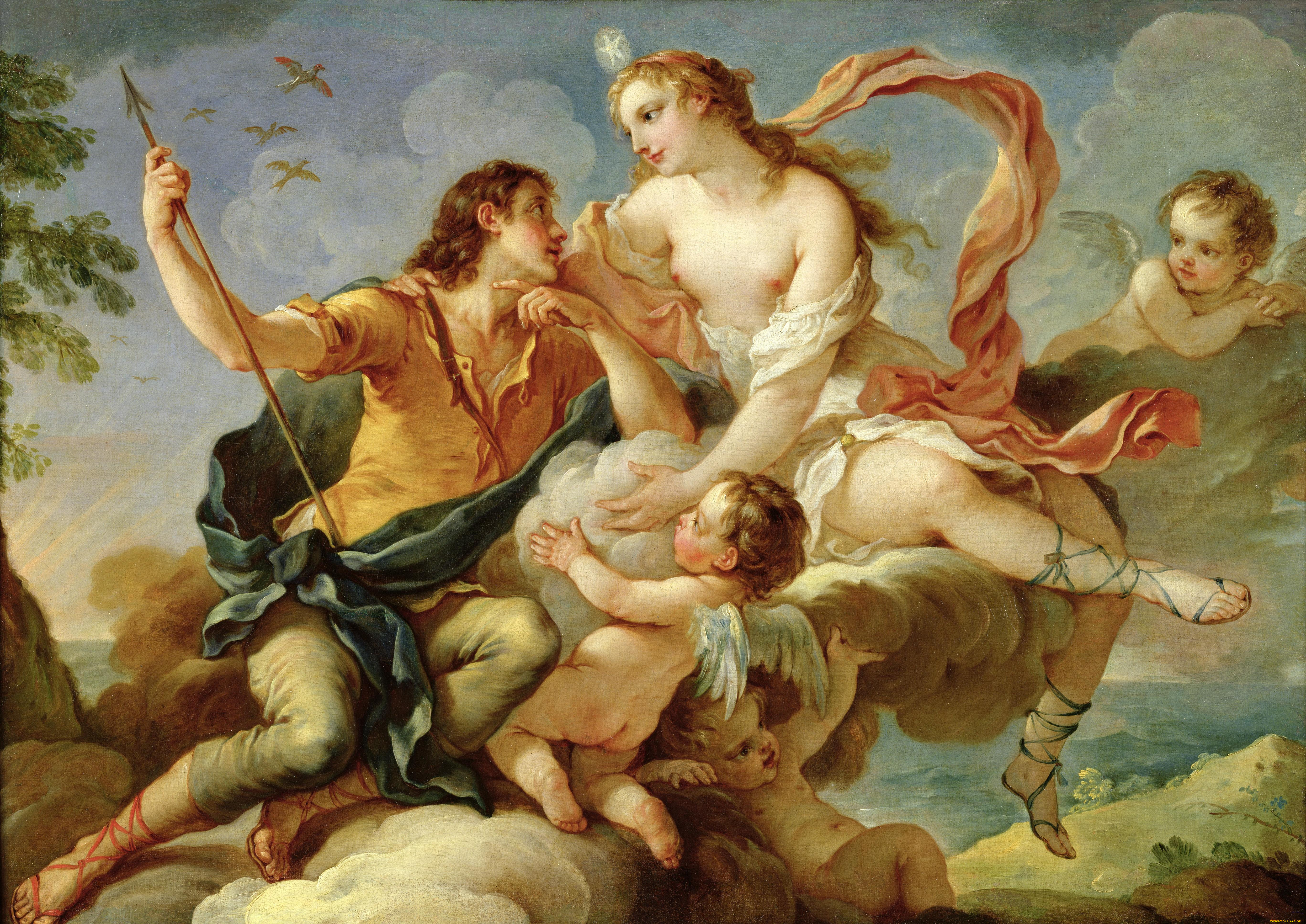 Венера и адонис. Шарль-Жозеф Натуар